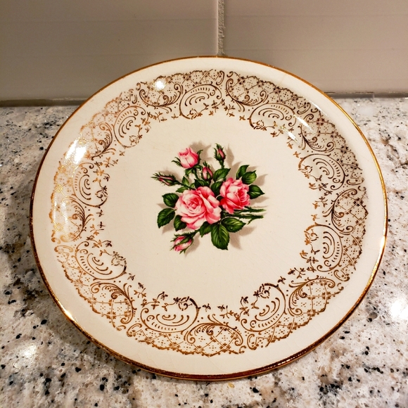 Tudor Rose 6" Georgian China plates. 2 Antique plates with gold gilt. - Picture 4 of 4